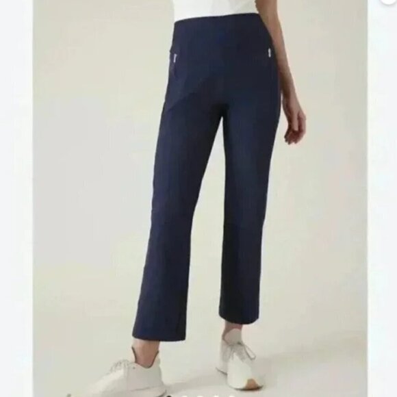 Athleta Pants - Athleta Fairway Golf Pant Navy Blue Size 2 High Rise Stretch Athletic Activewear